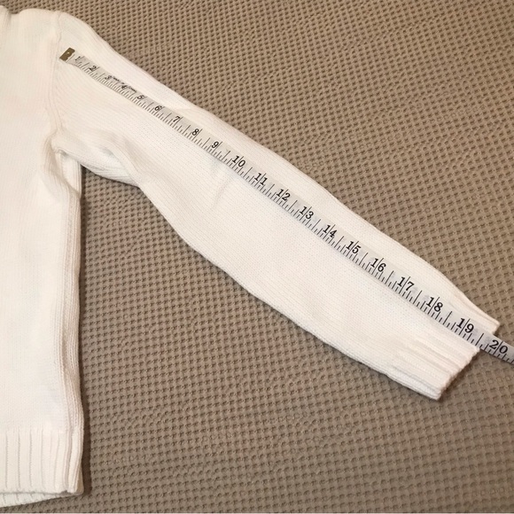 Lauren Ralph Lauren Cozy White Sweater with Toggle Neck Size P/P - Picture 9 of 9